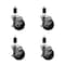 Service Caster 3.5'' Soft Rubber Swivel 1-3/8'' Expanding Stem Caster Set with Brake, 4PK SCC-EX20S3514-SRS-TLB-138-4 - alternate 1